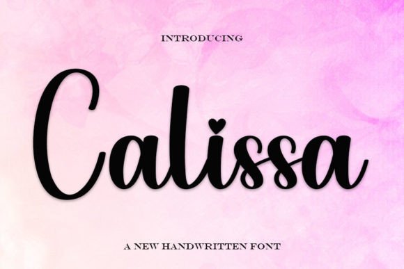 Calissa: A Handwritten Font for Elegant Design