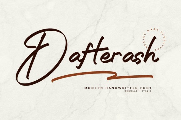 Dafterash: A Flowing Font for Creative Campaigns