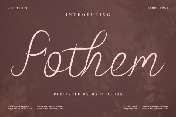 Fothem: A Handwritten Font for Elegant Design