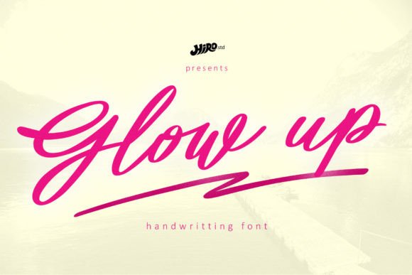 Glow Up Font for Web Design
