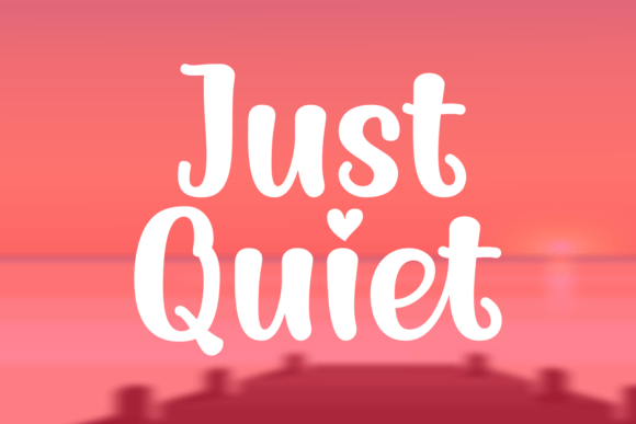 Just Quiet: A Delicate Script Font
