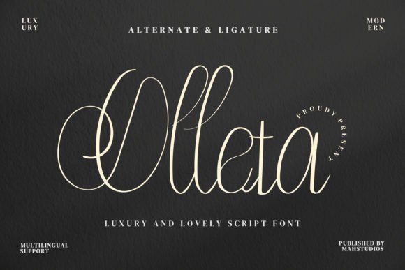 Olleta: A Script Font with Personality for Creative Projects