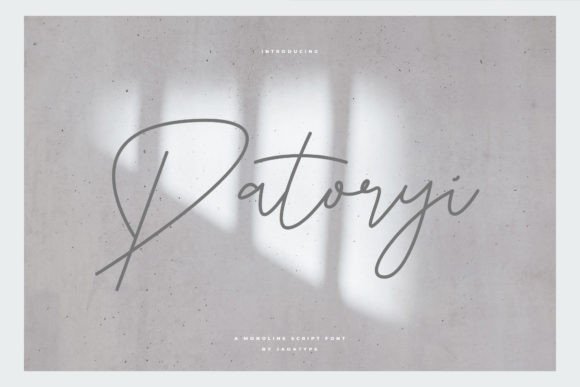 Patoryi: A Delicate Script Font