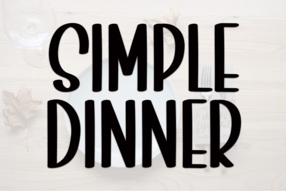 Simple Dinner Font for Creative Projects
