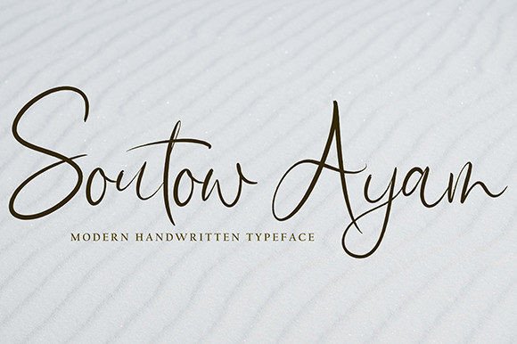 Soutow Ayam: Elegant Handwritten Font